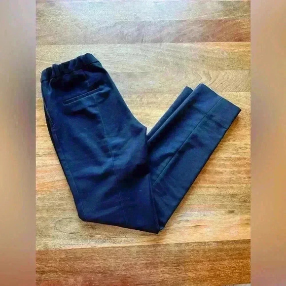 Zara Navy Blue Suit Pants | Mid Rise Trousers | Side Zipper | Size XS - Picture 2 of 10